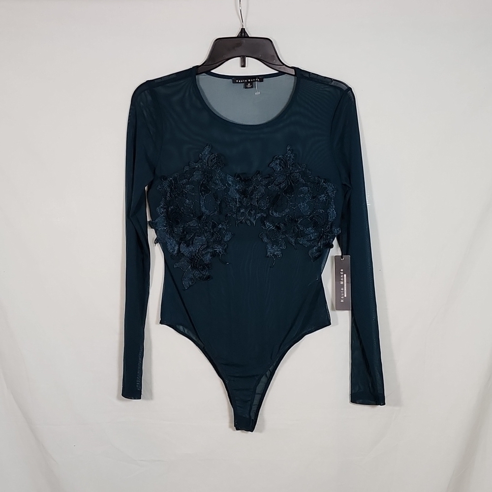 ♥️bodysuit mesh size M lace with pads